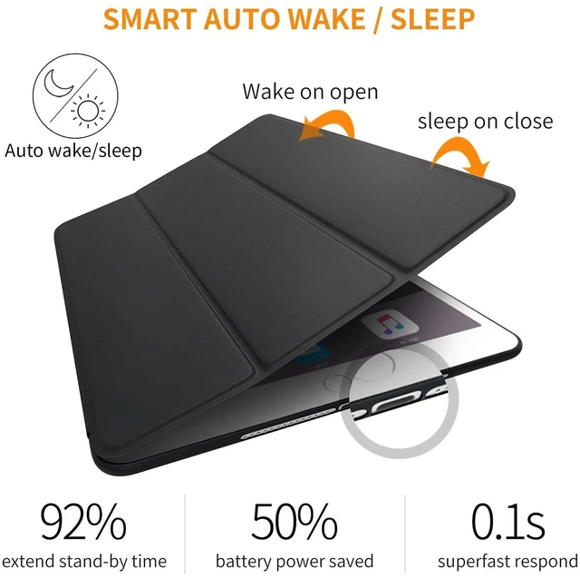 Alt view image 3 of 5 - DuraSafe Cases for iPad Air 2nd Gen 2014 9.7 inch Case A1566 MGLW2LL/A MGL12LL/A MH0W2LL/A A1567 MGKM2LL/A MH182LL/A MGKL2LL/A MGTY2LL/A MH1J2LL/A MGTX2LL/A MH2V2LL/A MH2W2LL/A MH2U2LL/A - Coal
