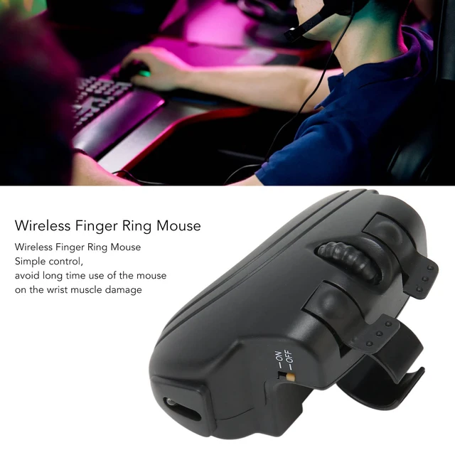 Alt view image 4 of 5 - Mini Finger , 2.4Ghz 1000DPI USB Wearable with Receiver and 2 Spare Rings, Finger Rings Optical for PC Laptop Desktop