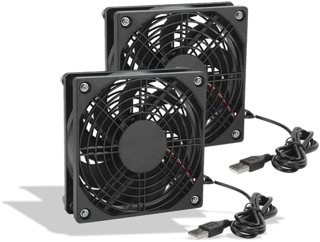 Main image of Lazmin112 2pcs 120 mm Computer Case Fan, 5V USB PC Cooler Fan Quiet Cooling Fan, Super Silent Computer Cooling Fan for Desktops