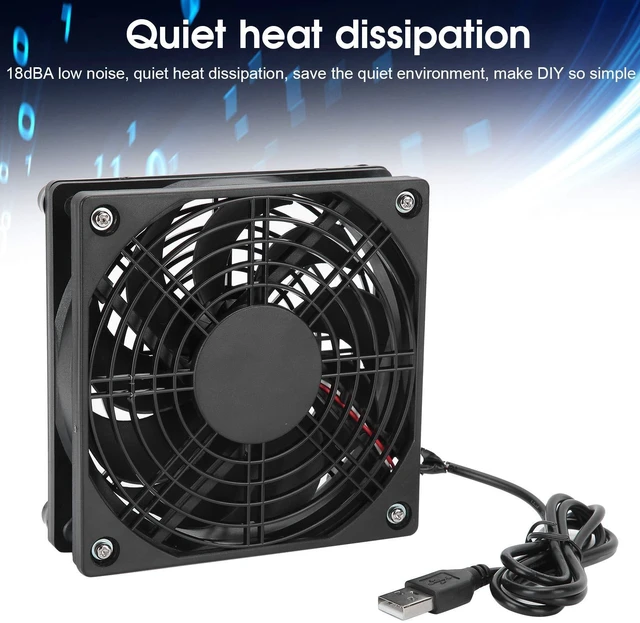 Alt view image 4 of 5 - Lazmin112 2pcs 120 mm Computer Case Fan, 5V USB PC Cooler Fan Quiet Cooling Fan, Super Silent Computer Cooling Fan for Desktops