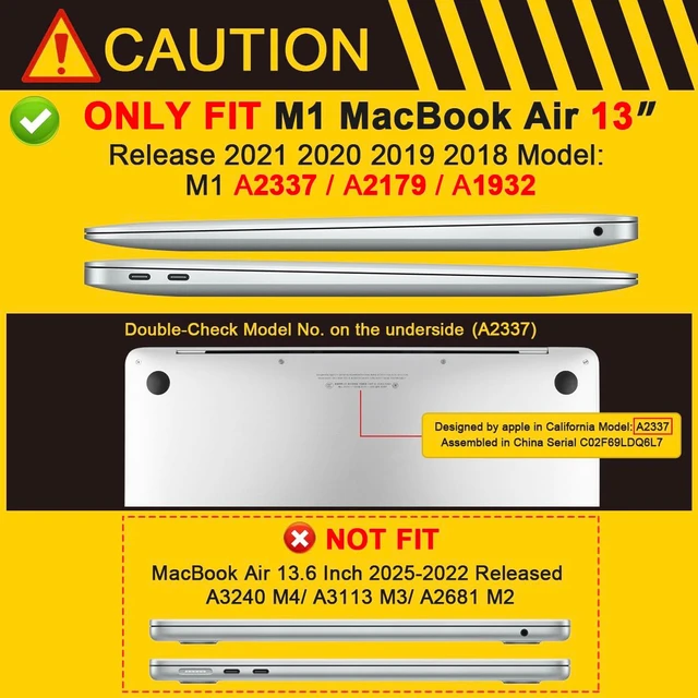 Alt view image 2 of 5 - DONGKE Compatible with MacBook Air 13 inch Case 2021 2020 2019 2018 Release A2337 M1 A2179 A1932 with Retina Display & Touch ID, Plastic Hard Shell & Keyboard Cover - Sun & Moon