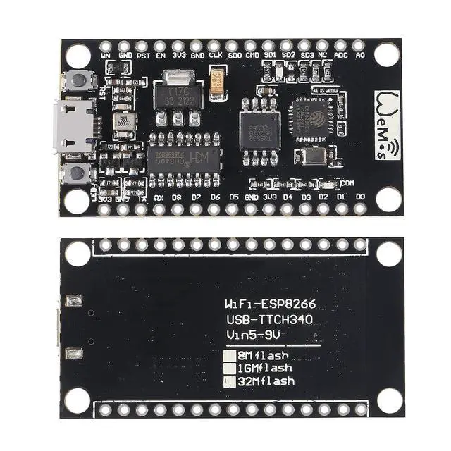 Alt view image 2 of 5 - DORHEA 10Pcs NodeMCU V3 Lua WiFi Module Integration of ESP8266 + Extra Memory 32M Flash, USB Serial Port Converter CH340G Compatible for NodeMCU Board