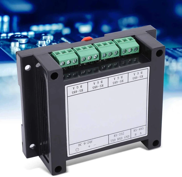 Alt view image 5 of 5 - 4Channel Industrial Grade Repeater, 9-24V 0.5-1.2W RS485 Hub with Builtin DC/DC Isolated Power Supply Module Photoelectric Isolation Repeater for LongTerm Stable