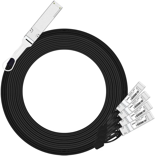 Main image of ipolex 40G QSFP+ to 4x10G SFP+ Breakout DAC Twinax Cable for Cisco QSFP-4SFP10G-CU2M, 2-Meter(6.5ft), 40GBASE-CR4 Direct Attach Copper(DAC) Passive Copper Cable, for Cisco, Ubiquiti and More