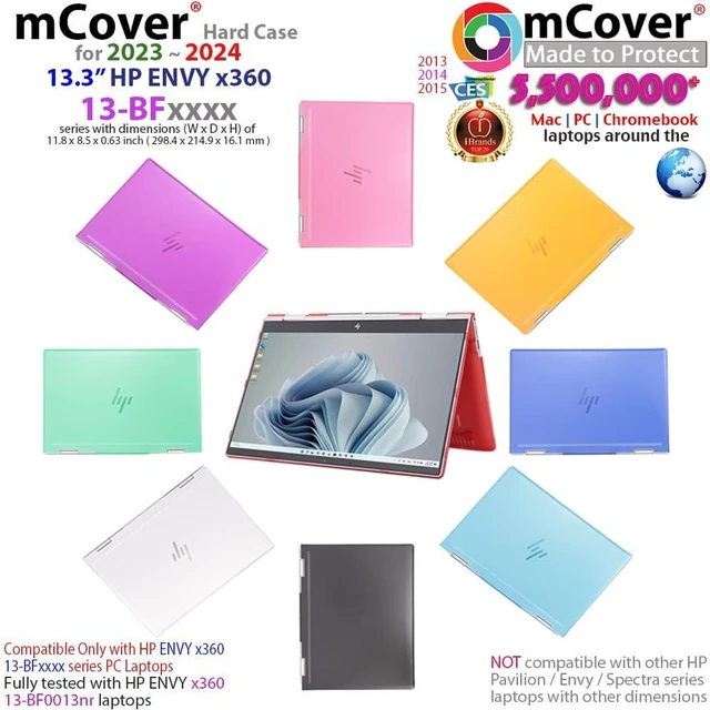 Alt view image 2 of 5 - mCover Case Compatible ONLY for 2023-2024 13.3" HP Envy x360 13-BF0000 Series 2-in-1 Convertible Notebook Computers (NOT Fitting Any Other HP Models) - Aqua