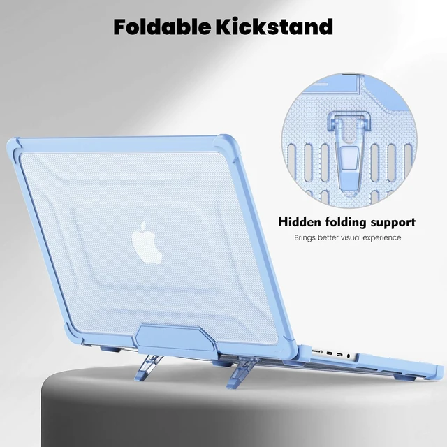 Alt view image 4 of 5 - Rugged Case for MacBook Pro 16 inch M5 2026 2025-2021 M4 M3 M2 M1, SkyBlue