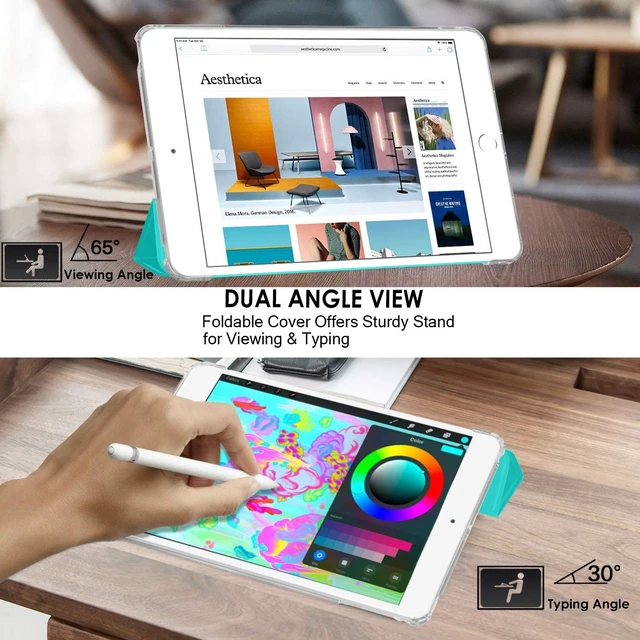 Alt view image 4 of 5 - DuraSafe Cases for iPad 9.7 inch Air 2 Gen Lightweight Case A1566 MGLW2LL/A MGL12LL/A MH0W2LL/A A1567 MGKM2LL/A MH182LL/A MGKL2LL/A MGTY2LL/A MH1J2LL/A MGTX2LL/A MH2V2LL/A MH2W2LL/A MH2U2LL/A - Green
