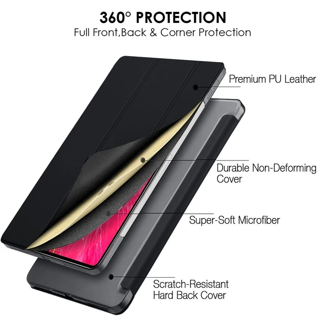 Alt view image 5 of 5 - DuraSafe Cases for iPad 2018 Pro 12.9 3rd Gen PC Case A1876 MTEL2LL/A MTEM2LL/A A2014 MTFN2LL/A MTFL2LL/A MTFP2LL/A MTFQ2LL/A A1983 MTHN2LL/A MTHU2LL/A MTJA2LL/A MTJ02LL/A MTJH2LL/A MTJN2LL/A - Coal