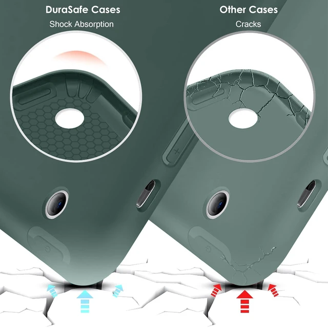 Alt view image 5 of 5 - DuraSafe Cases for iPad Air 2nd Gen 2014 9.7 inch Case A1566 MGLW2LL/A MGL12LL/A MH0W2LL/A A1567 MGKM2LL/A MH182LL/A MGKL2LL/A MGTY2LL/A MH1J2LL/A MGTX2LL/A MH2V2LL/A MH2W2LL/A MH2U2LL/A - Dark Green
