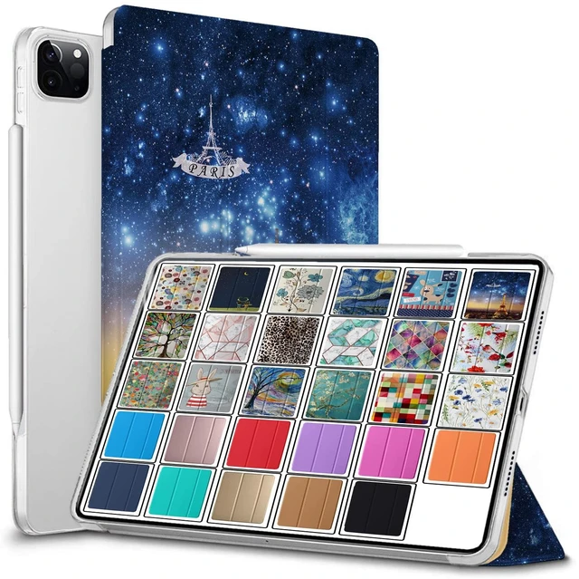 Main image of DuraSafe Cases for iPad Pro 12.9 inch 4th Gen 2020 PC Cover A2229 MY2H2LL/A MY2J2LL/A A2069 MXAT2LL/A MXAV2LL/A MXAU2LL/A MXAW2LL/A A2233 MY3K2LL/A MY3J2LL/A MXFY2LL/A MXG02LL/A - Eiffel Tower Print