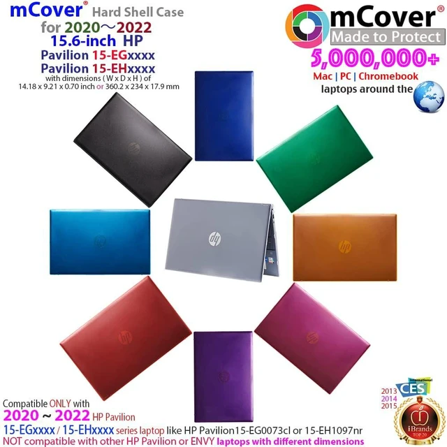 Alt view image 2 of 5 - mCover Case Compatible for 2020-2022 15.6" HP Pavilion 15-EGxxxx / 15-EHxxxx Series Notebook PC ONLY (NOT Fitting Any Other HP Pavilion or Envy Series) - Red