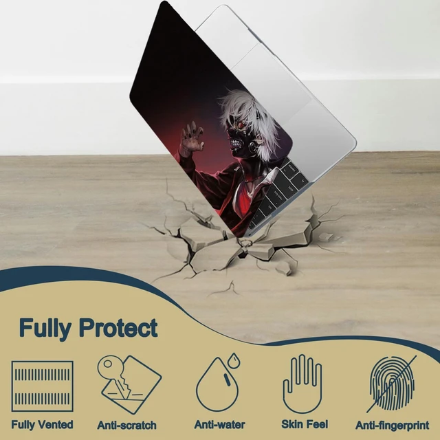 Alt view image 3 of 5 - Laptop Case Compatible With New MacBook Air 13 Inch 2020 2019 2018 Release A2337 M1 A2179 A1932, Retina Display & Touch ID, Plastic Hard Shell & Keyboard Cover Skin - Halloween Boy