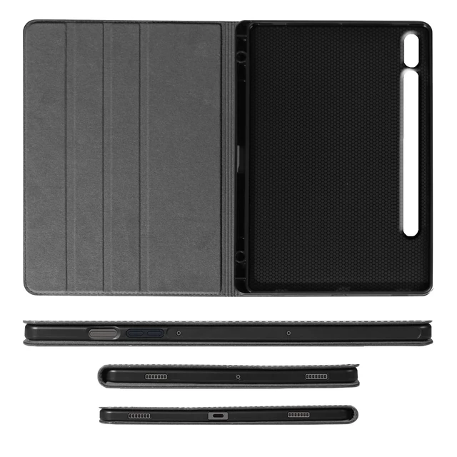 Alt view image 5 of 5 - Gexmil Leather Case for Samsung Galaxy Tab S10/S9 Ultra 14.6 Inch,Black