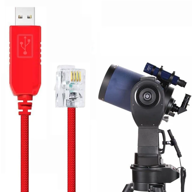 Alt view image 5 of 5 - Feanteek USB to RJ12 Cable for Meade #507 Cable LX200 & LX-ACF Models Meade LX600 Telescopes Upgrade Control Console Cables(3M)