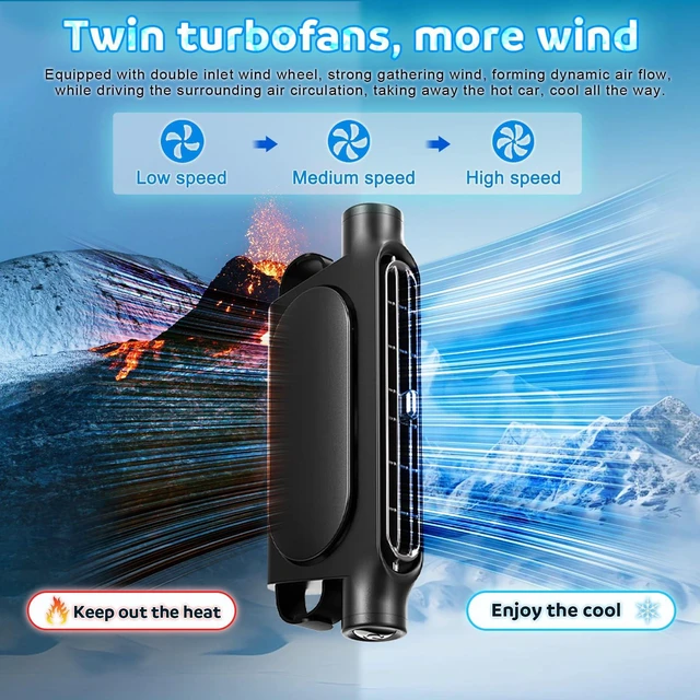 Alt view image 3 of 5 - Fastsun Mini Car Mounted Seat Back Cooling Fan Portable Vehicle Fan 3 Speed Headrest Silent Cooler Car Seat Cooling Fan for SUV RV Truck Sedan Mini Seat Fan for Office for Kids (Black)