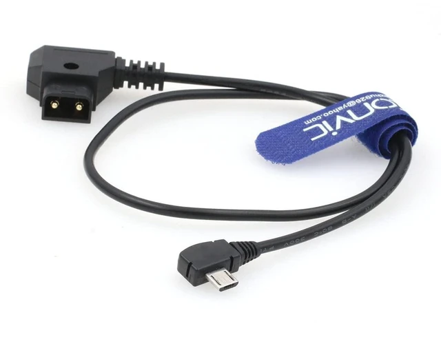 Main image of Eonvic D-tap to Micro USB 90 Degree Right Angle Motor Power Cable for Tilta Nucleus Nano Motor