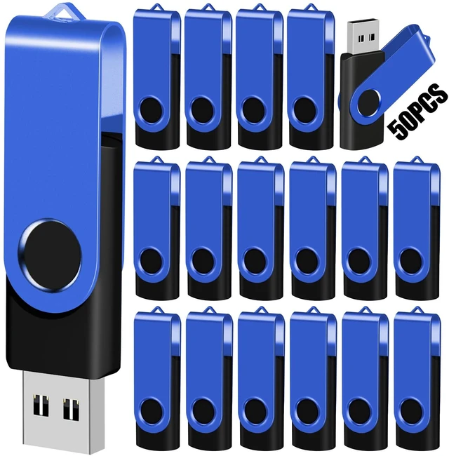 Main image of 512MB 50-Pack USB Flash Drives Bulk EASTBULL USB 2.0 Thumb Drive,Blue