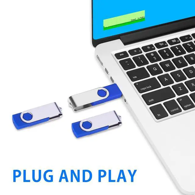 Alt view image 2 of 5 - 200 Packs of 2GB Bulk Flash Drive EASTBULL FAT32 USB Drives Pack 2G (Blue)