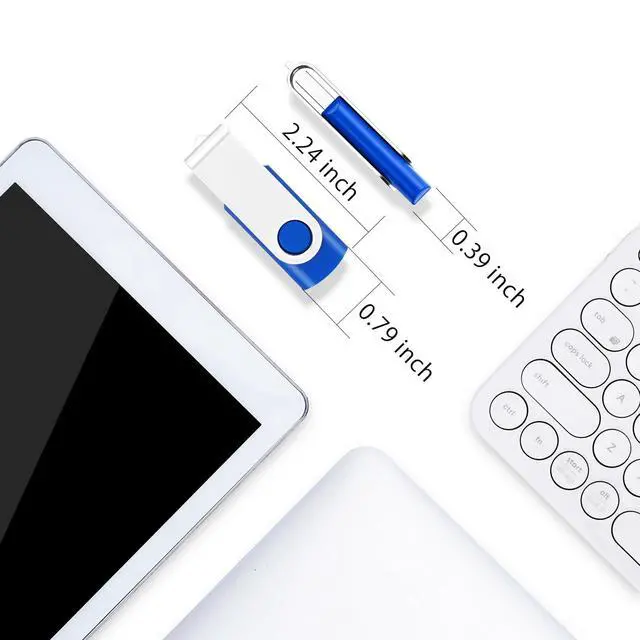 Alt view image 3 of 5 - 200 Packs of 2GB Bulk Flash Drive EASTBULL FAT32 USB Drives Pack 2G (Blue)