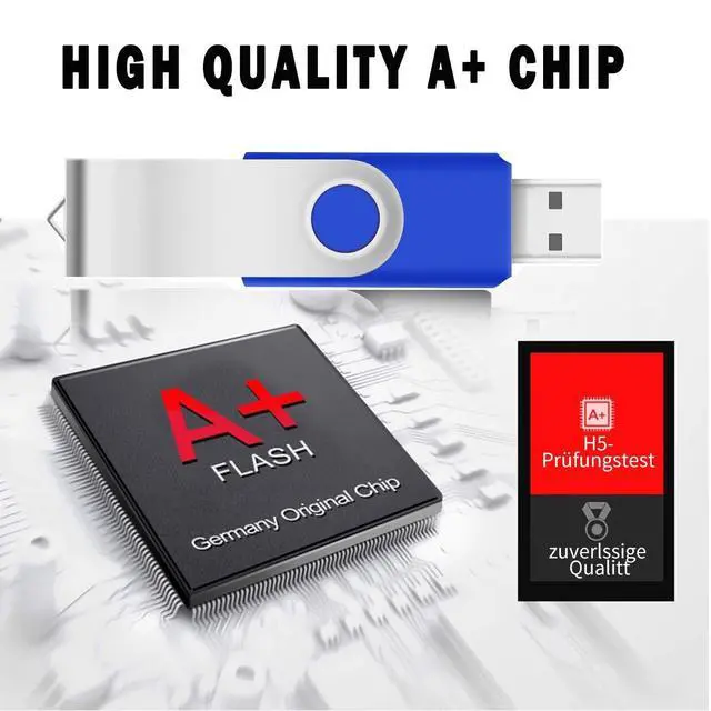 Alt view image 5 of 5 - 200 Packs of 2GB Bulk Flash Drive EASTBULL FAT32 USB Drives Pack 2G (Blue)