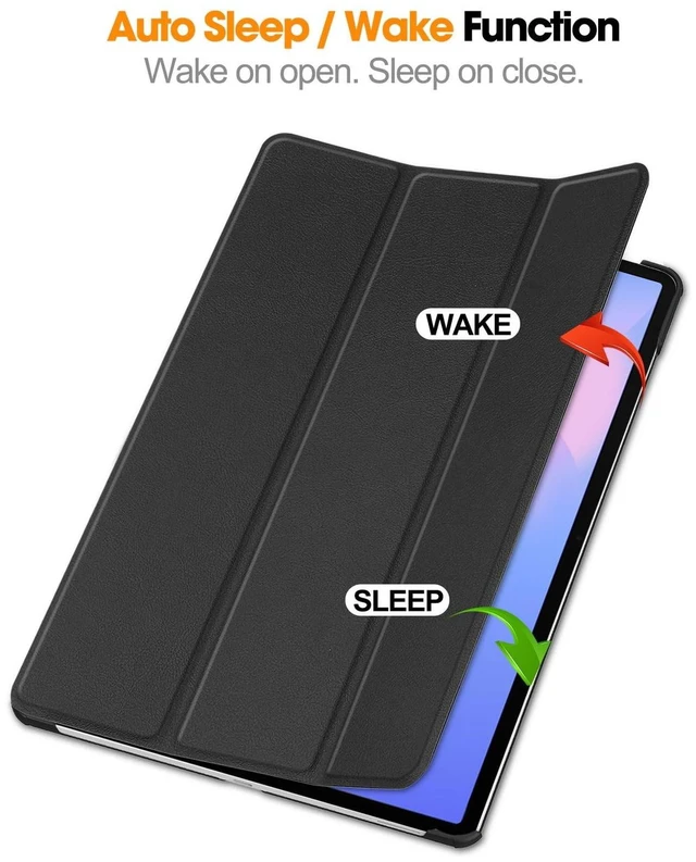 Alt view image 3 of 5 - DWaybox PU & Hard PC Case for Samsung Galaxy Tab S10 FE+ 13.1", Black