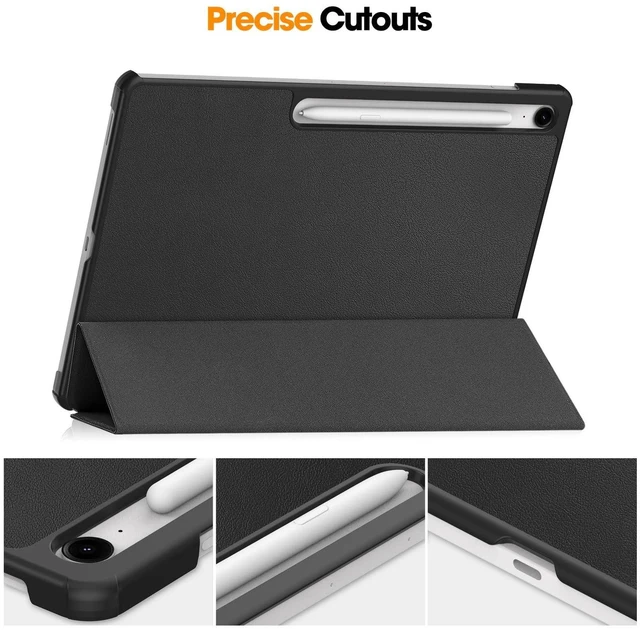 Alt view image 4 of 5 - DWaybox PU & Hard PC Case for Samsung Galaxy Tab S10 FE+ 13.1", Black