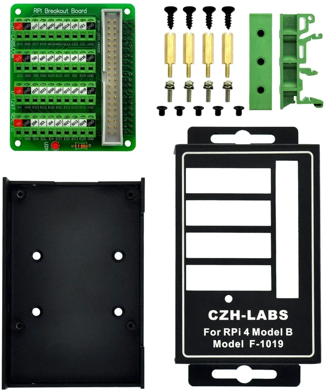 Alt view image 2 of 5 - RPi Screw Terminal Block Breakout Module with Aluminum Enclosure. for Raspberry Pi 4 Model B