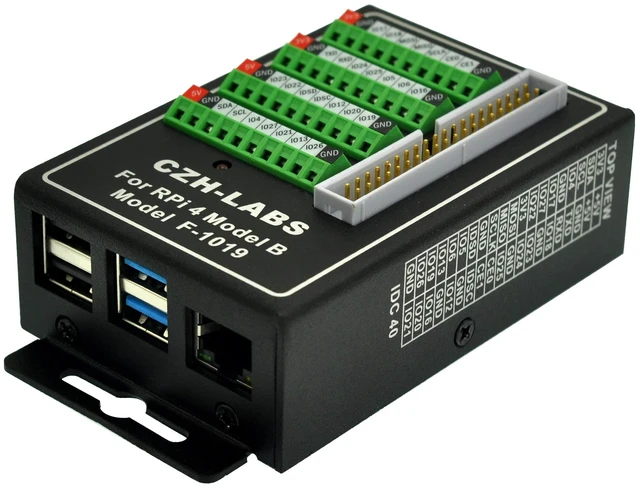 Alt view image 3 of 5 - RPi Screw Terminal Block Breakout Module with Aluminum Enclosure. for Raspberry Pi 4 Model B