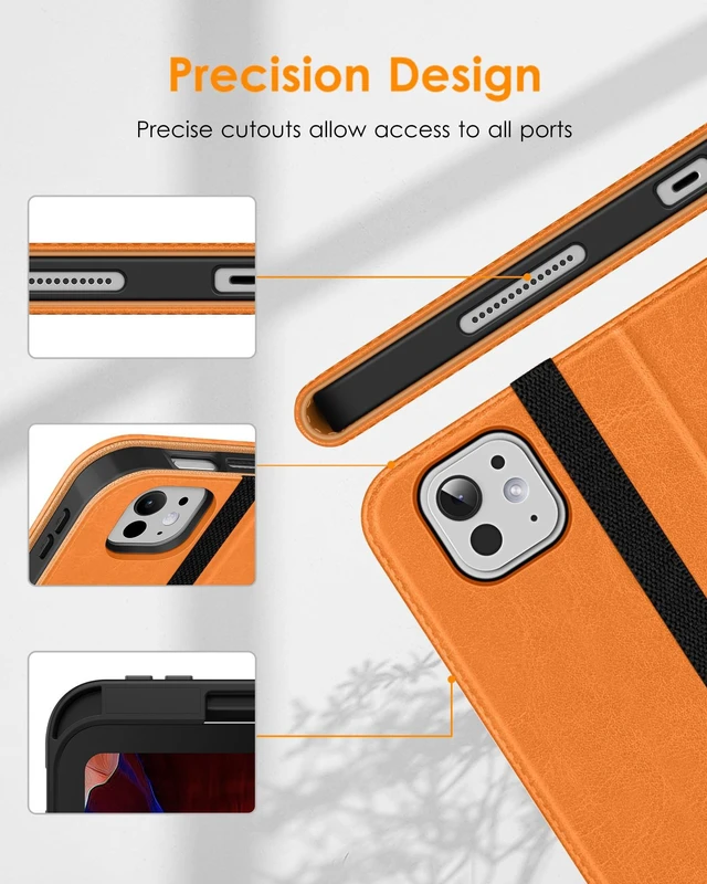 Alt view image 5 of 5 - DTTO for iPad Pro 11 Inch Case (M5) 2025 / (M4) 2024, Orange