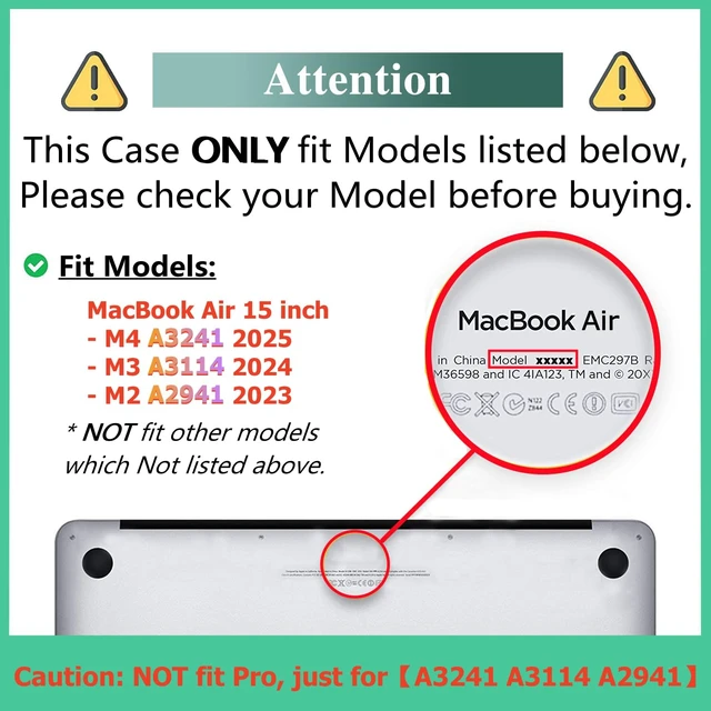 Alt view image 2 of 5 - DTangLsm for MacBook Air 15 inch Case 2026 M5 2025 2024 2023 M4 M3 M2 Chip