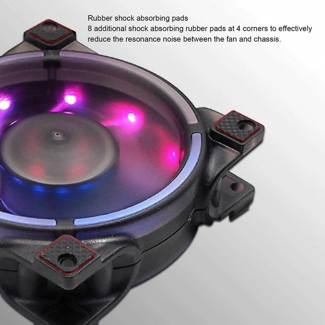 Alt view image 3 of 5 - 80mm Fan, PWM 5V ARGB Case Fan, RGB Fans, 7 Blades MFDB Hydraulic Bearing PWM Intelligent Temperature Control 8002500RPM PC Case Fan