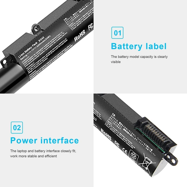 Alt view image 4 of 5 - Fancy Buying New A31N1519 Laptop Battery for ASUS X540 X540S X540SA R540SA X540L X540LJ X540LA-SI302 X540LA X540SC X540YA Series Laptop 3ICR19/66