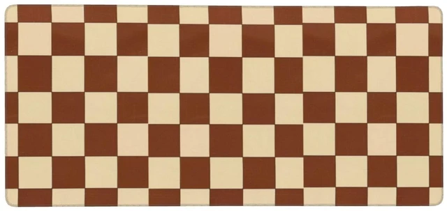 Alt view image 3 of 5 - DJYQBFA Brown Beige Checkered Mouse Pad Large Desk Mat for Keyboard and Mouse Non-Slip Gaming Mousepad Office Desk Accessories for Computer 35.4x15.7Inch