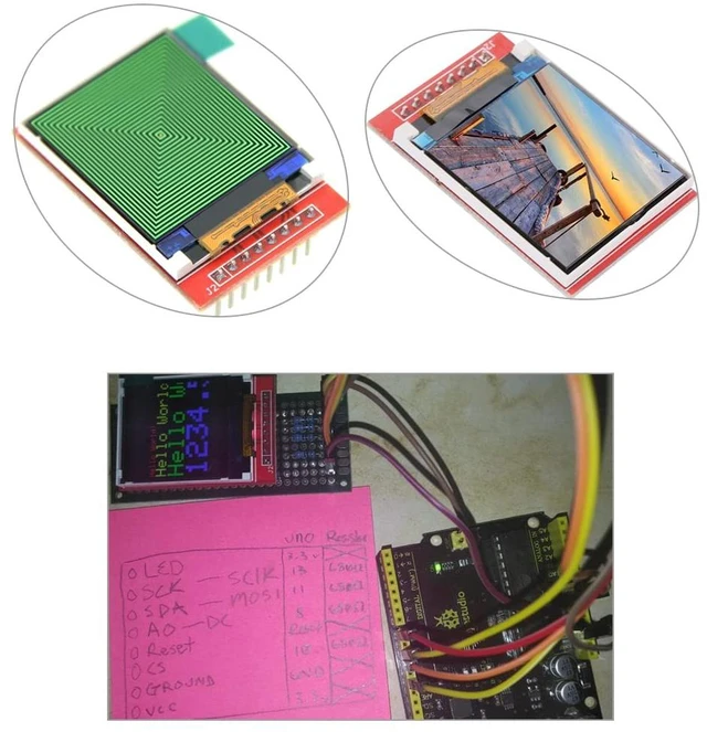 Alt view image 5 of 5 - DIYmalls 1.44 inch TFT LCD Display Screen SPI Module 3.3V 128x128 ST- 7735S