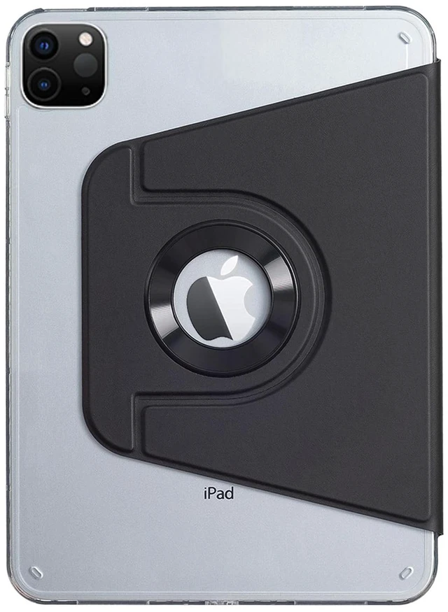 Alt view image 3 of 5 - iPad Pro-6 5 4 3 (11'') Case, iPad Air-7/6 (11'') Air-5/4 (10.9'') Case, DMaos Magnetic Detachable Smart Cover, 360 Rotation Foldable Stand - Black