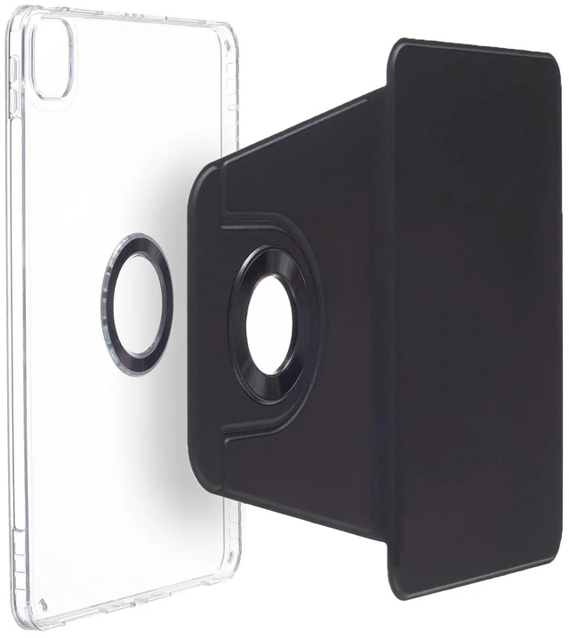 Alt view image 4 of 5 - iPad Pro-6 5 4 3 (11'') Case, iPad Air-7/6 (11'') Air-5/4 (10.9'') Case, DMaos Magnetic Detachable Smart Cover, 360 Rotation Foldable Stand - Black