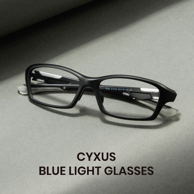 Alt view image 4 of 5 - Cyxus Small Squre Blue Light Glasses for Women Men TR Frame UV Blocking Computer Glasses Clear AC Lens Eyewear