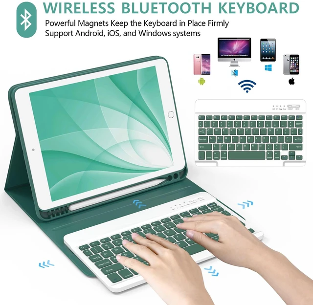 Alt view image 3 of 5 - COO Keyboard Case for 9th/8th/7th Generation 10.2 Inch with Pencil Holder