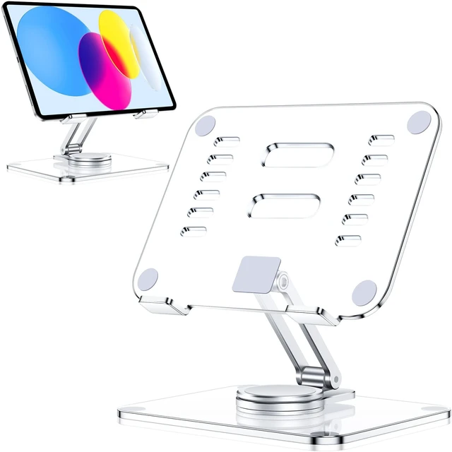 Main image of CreaDream Acrylic Tablet Stand for Desk with 360 Rotating Base