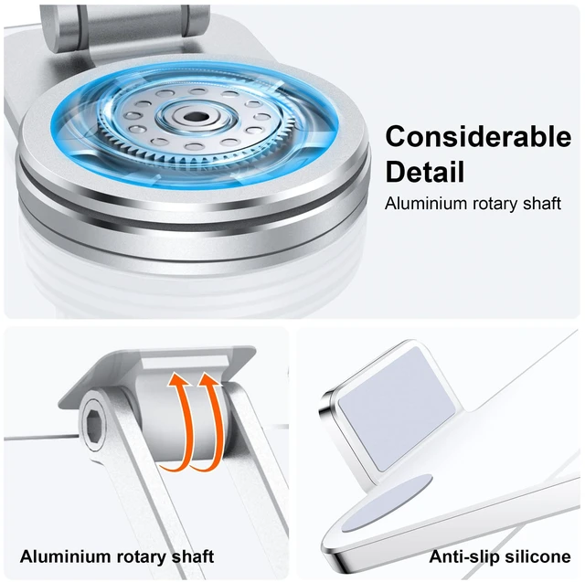 Alt view image 4 of 5 - CreaDream Acrylic Tablet Stand for Desk with 360 Rotating Base