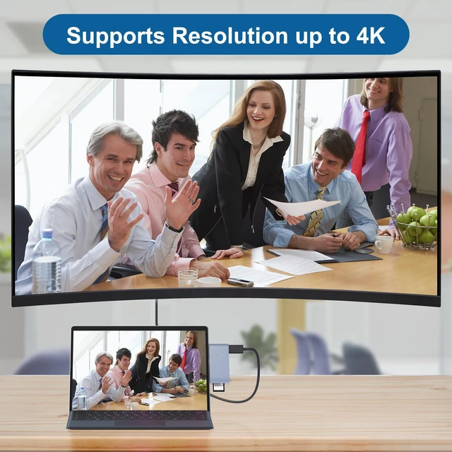 Alt view image 5 of 5 - USB 3.0 Surface Pro 6/Pro 5/Pro 4 USB Hub Docking Station 4K HDMI Hub Adapter, SD & TF/Micro SD Memory Card Reader, 4K@30Hz HDMI Port Converter Accessories for Surface Pro 6/5/4