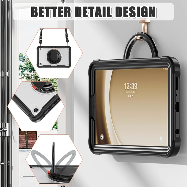 Alt view image 4 of 5 - BRAECN Case for Galaxy Tab A9 - Samsung Tablet A9 8.7 inch 2023 Clear