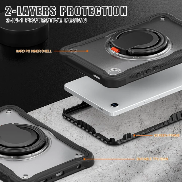 Alt view image 5 of 5 - BRAECN Case for Galaxy Tab A9 - Samsung Tablet A9 8.7 inch 2023 Clear
