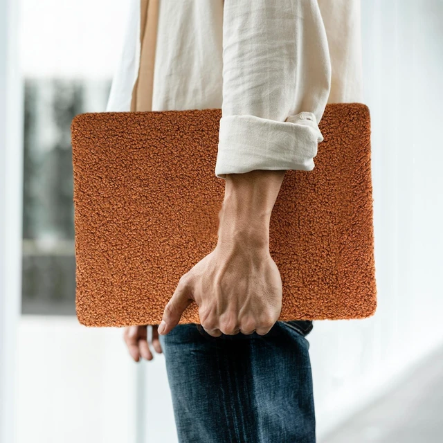 Alt view image 3 of 5 - BYCeKe for MacBook Air 13.6 inch Case 2022-2026 M5-M2,Plush Brown