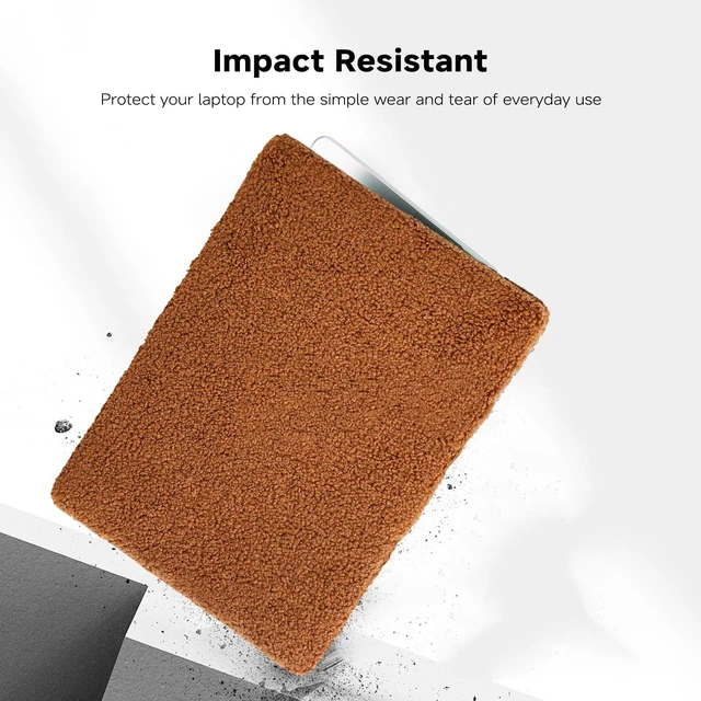 Alt view image 4 of 5 - BYCeKe for MacBook Air 13.6 inch Case 2022-2026 M5-M2,Plush Brown