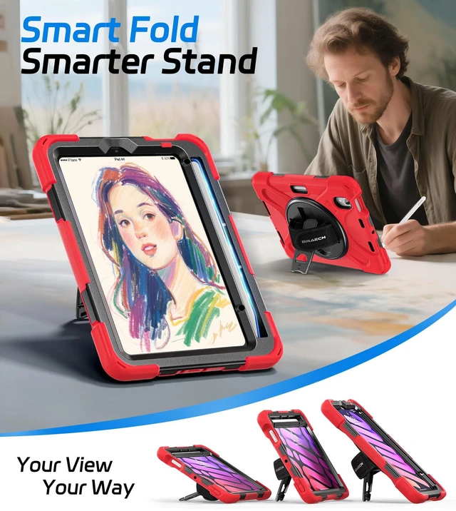 Alt view image 4 of 5 - BRAECNstock Case for iPad Mini 7(A17 Pro)2024/ Mini 6 2021 8.3", Shockproof