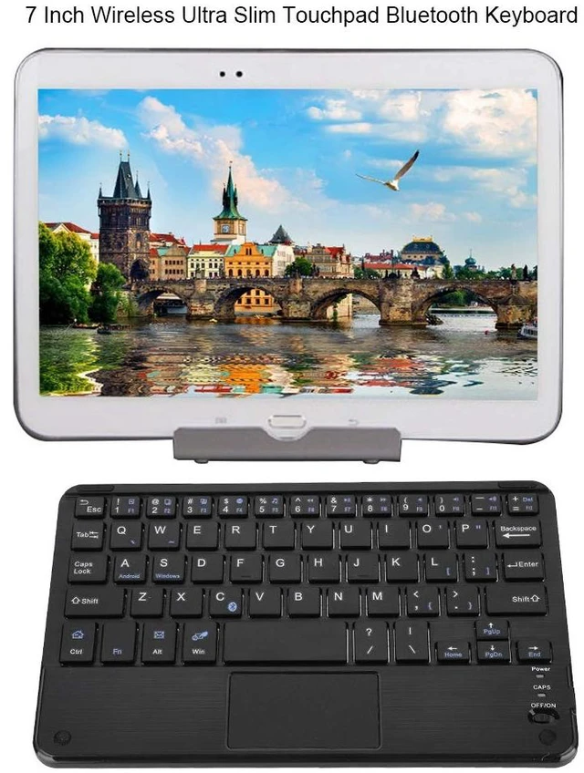 Alt view image 2 of 5 - Keyboard, Portable Universal 7inch Bluetooth Keyboard with Touchpad for Tablet/Mobile Phone/PC, Compatible for for Android