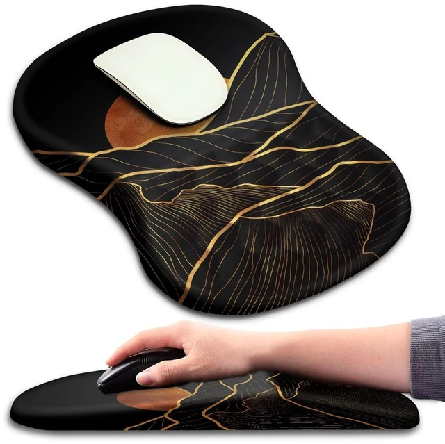 Main image of KUOSGM Mouse Pad Wrist Support, Ergonomic Mouse Pad with Massage Dot, Comfortable Computer Mouse Pad for Laptop, Wrist Rest Pain Relief Mousepad with Non-Slip PU Base for Office & Home, 12 x 8 in