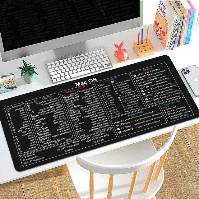 Alt view image 5 of 5 - Boaulee Excel Shortcut Keys XXL Mouse Pad,35.4x11.8 inch Large Keyboard Mat