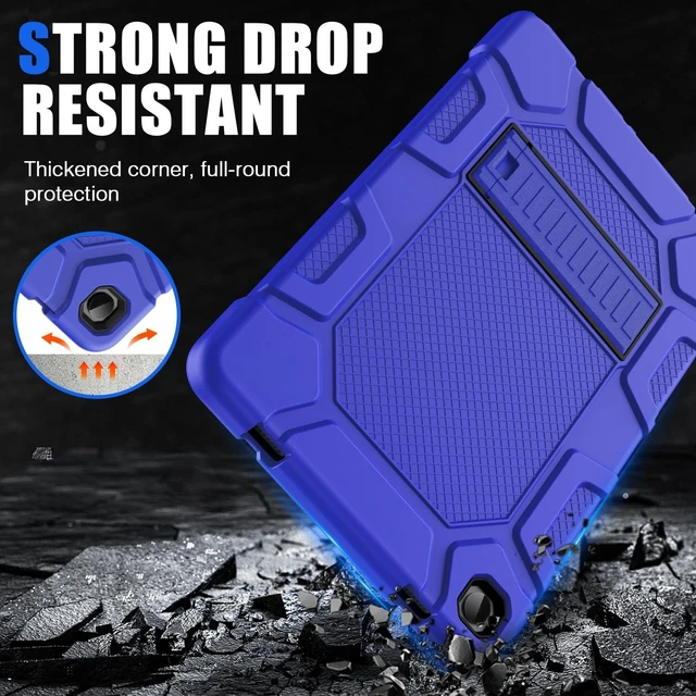 Alt view image 4 of 5 - Azzsy Case for Samsung Galaxy Tab A11+/A9+ Plus 11 Inch 2026/2024, Heavy Duty Shockproof Rugged High Impact Protective Case, Blue